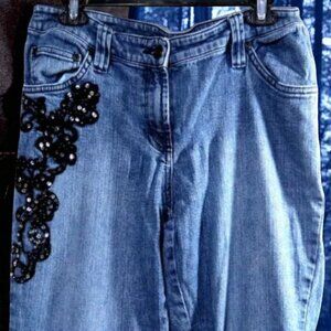 Sequined Embellished Jeans by INC